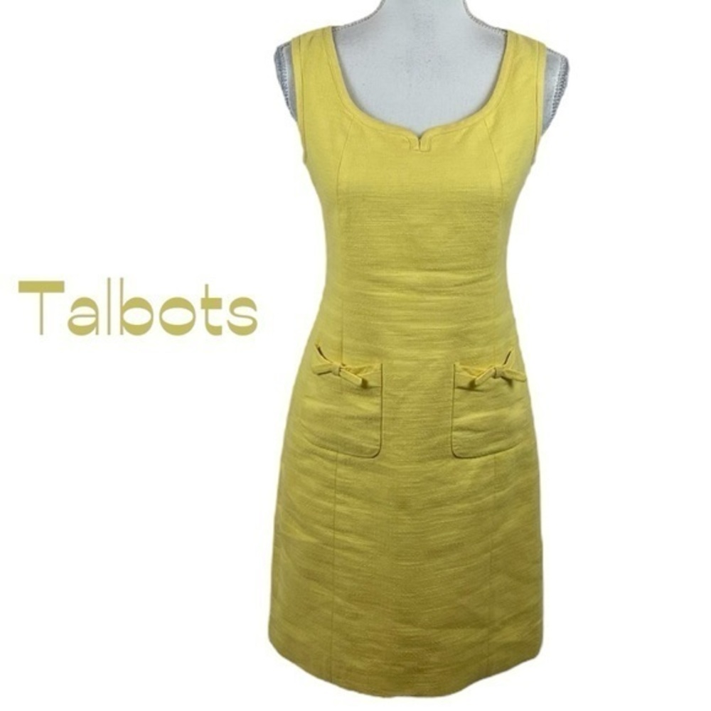 Talbots Yellow Sleeveless Dress